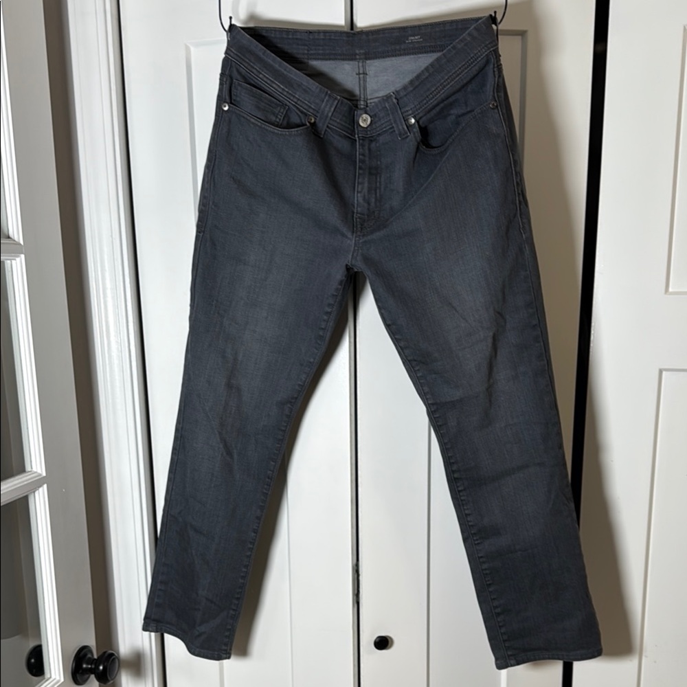 Fidelity Denim Gray Straight Jeans Classic Style 34”